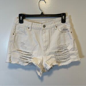 PacSun high rise‎ festival white shorts women's size 28